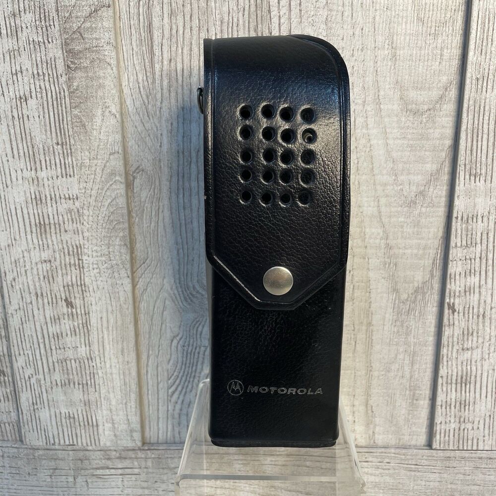 Vintage Motorola Black Leather Radio Holster Belt Case RD29-2 Walkie 15E05276F03